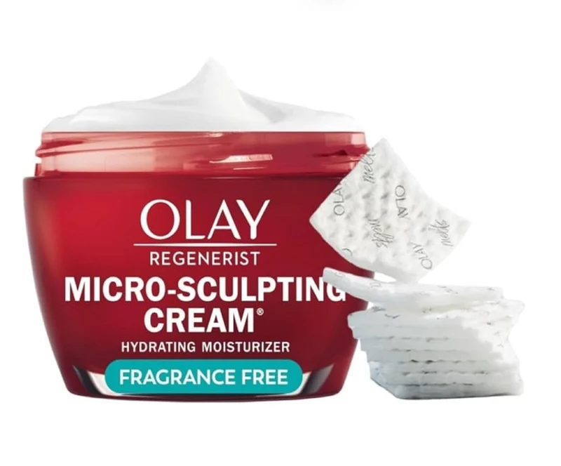 Olay Face Moisturizer, Regenerist Micro-Sculpting Cream Skin Care (1.7 oz) & Trial Size Vitamin C Cleansing Melts, Water-Activated Face Wash (12 ct)