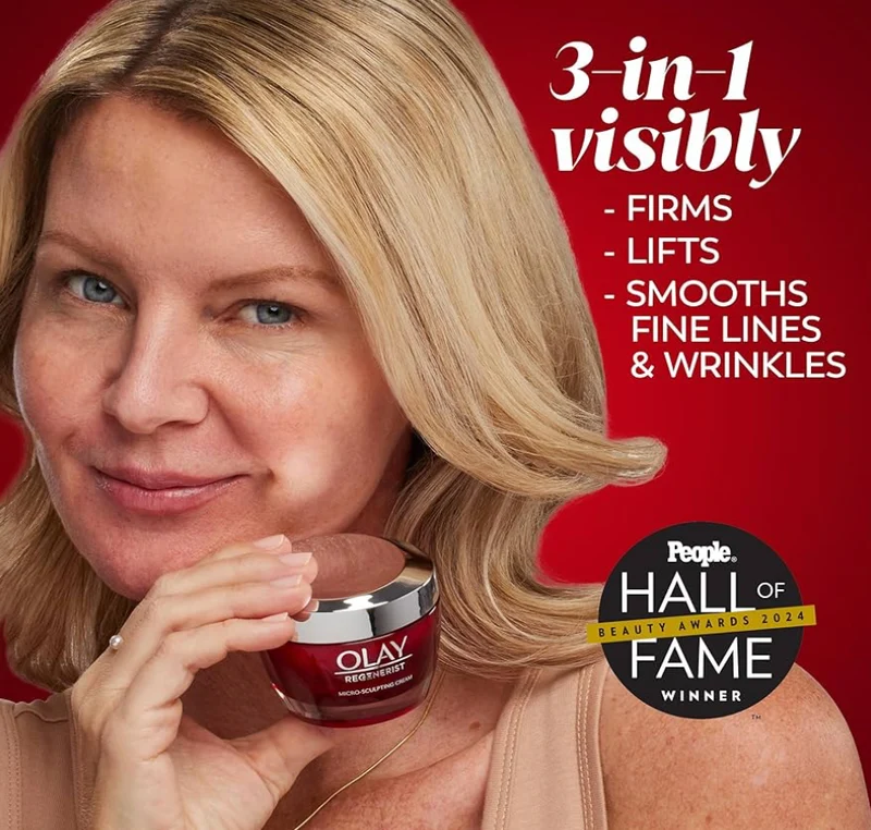 Olay Face Moisturizer, Regenerist Micro-Sculpting Cream Skin Care (1.7 oz) & Trial Size Vitamin C Cleansing Melts, Water-Activated Face Wash (12 ct)