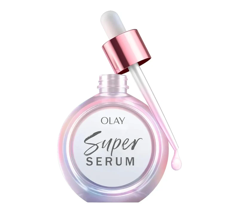 Olay Super Serum - Niacinamide, Vitamin C & E, Collagen Peptide, AHA - 5-in-1 Skin Care Brightening Anti-Aging (1.0 Oz)