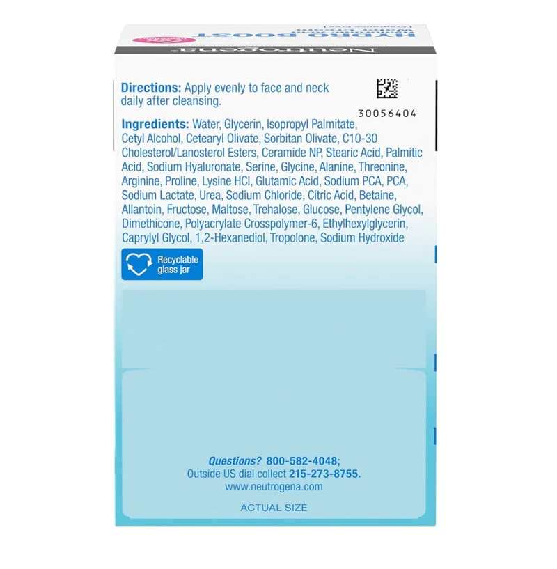 Neutrogena Hydro Boost Water Cream, 72 Hr Hydration w/ Hyaluronic Acid 1.7 oz. & Trial Size Hydro Boost Hydrating Gel Cleanser (0.5 fl oz)