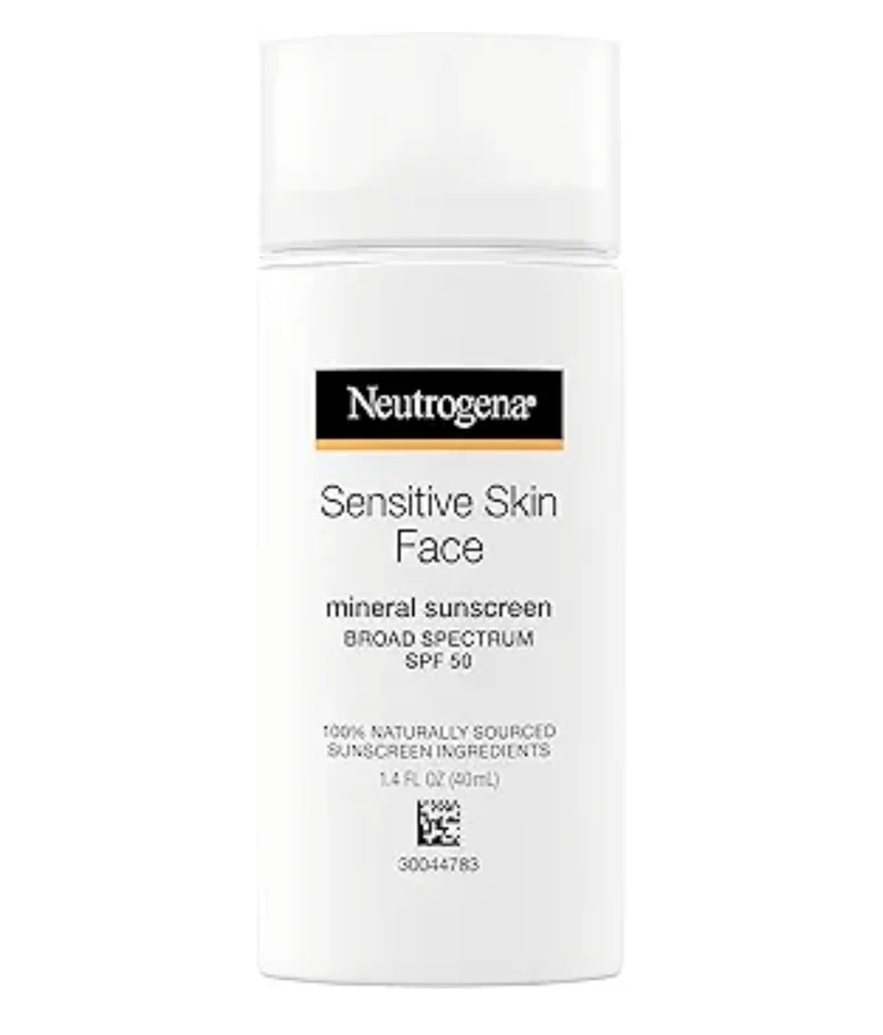 Neutrogena Face Liquid Mineral Sunscreen w/ SPF 50 Hypoallergenic, Fragrance-Free, Non-Comedogenic (1.4 fl. oz)