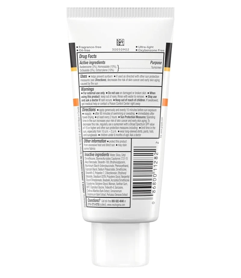 Neutrogena Clear Face Sunscreen Lotion for Acne-Prone Skin SPF 50 Fragrance & Oxybenzone-Free Water Resistant Twin Pack (3 fl. oz)