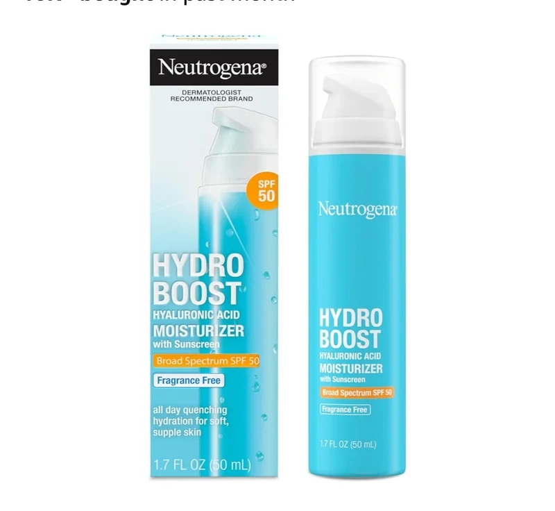 Neutrogena Hydro Boost Hyaluronic Acid Face Moisturizer w/ Sunscreen SPF 50 to Hydrate & Soothe Dry Skin - 1.7 fl. oz