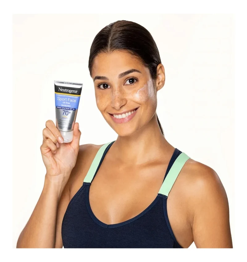 Neutrogena Sport Face Sunscreen SPF 70+ Oil-Free, 2.5 fl oz, Sweat & Water-Resistant, Broad-Spectrum UVA/UVB