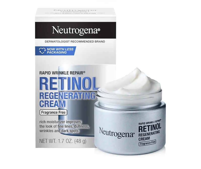 Neutrogena Rapid Wrinkle Repair Retinol Face Moisturizer, Fragrance Free w/ Retinol & Hyaluronic Acid - 1.7 oz