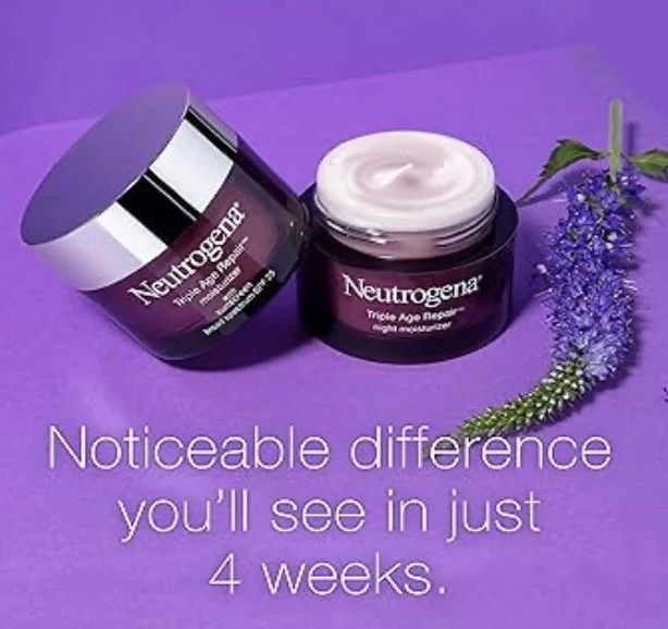Neutrogena Triple Age Repair Face Moisturizer w/ Hexinol Vitamin C (SPF 25) Visibly Reduces Wrinkles & Firms Skin (1.7 oz)