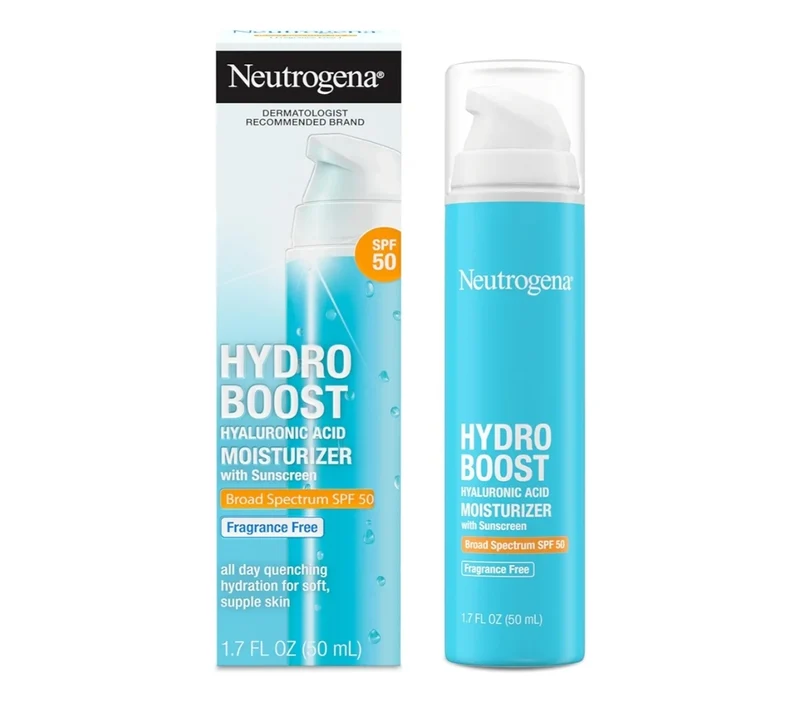 Neutrogena Hydro Boost Hyaluronic Acid Face Moisturizer w/ Sunscreen SPF 50 Fragrance Free - 1.7 fl. oz