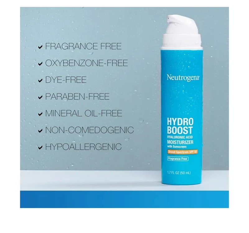 Neutrogena Hydro Boost Hyaluronic Acid Face Moisturizer w/ Sunscreen SPF 50 Fragrance Free - 1.7 fl. oz