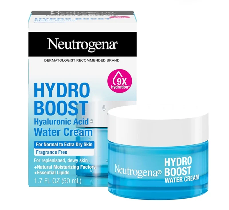 Neutrogena Hydro Boost Water Cream 72 Hr Hydration Face Moisturizer (1.7 oz) & Trial Size Hydro Boost Hydrating Gel Cleanser (0.5 fl oz)