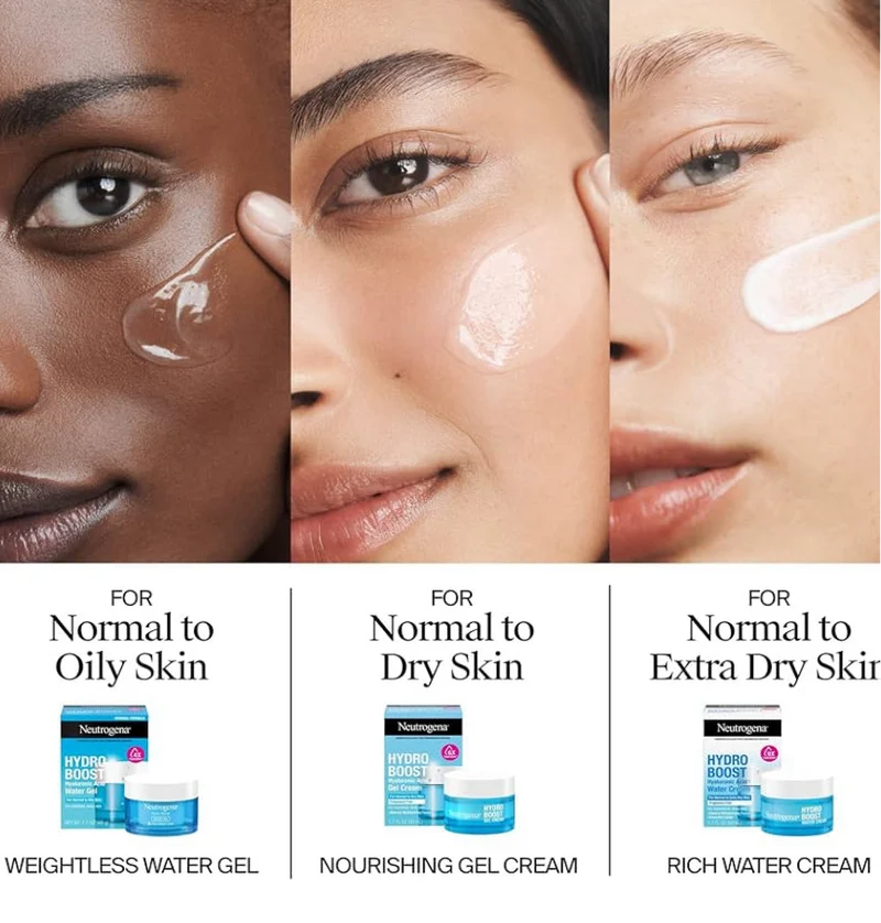Neutrogena Hydro Boost Water Cream 72 Hr Hydration Face Moisturizer (1.7 oz) & Trial Size Hydro Boost Hydrating Gel Cleanser (0.5 fl oz)