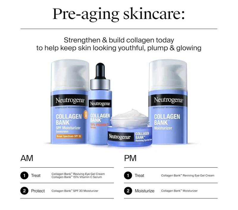 Neutrogena Collagen Vitamin C Face Serum Uneven Skin Tone Treatment, Fragrance Free (0.5 fl. oz)