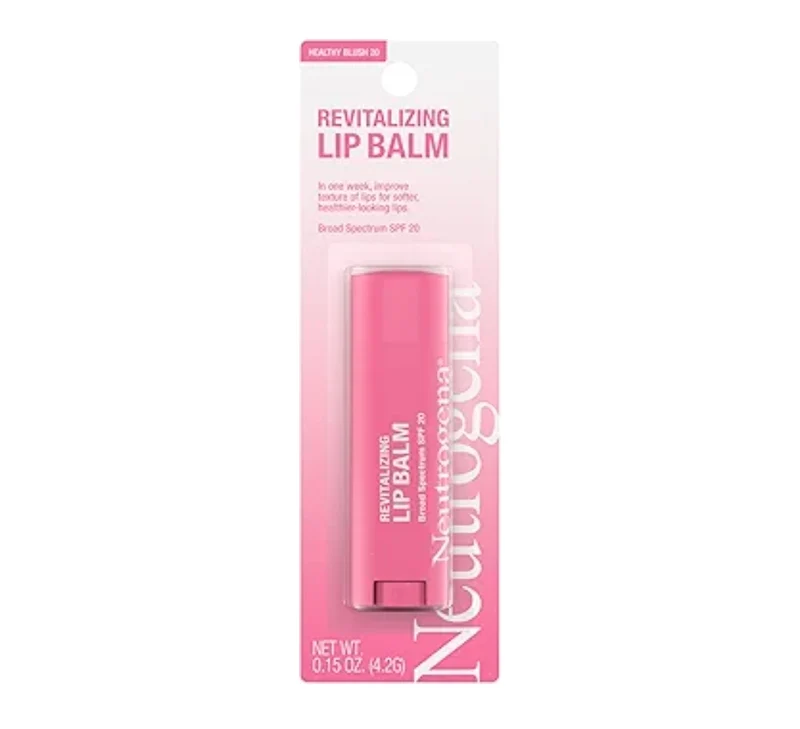 Neutrogena Revitalizing Tinted Lip Balm Broad Spectrum SPF 20 Moisturizing Lip Balm with a Sheer Tint Sheer Healthy Blush 20, (.15 oz)