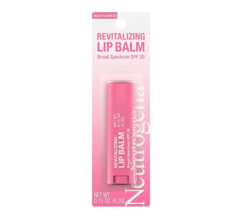 Neutrogena Revitalizing Tinted Lip Balm Broad Spectrum SPF 20 Moisturizing Lip Balm with a Sheer Tint Sheer Healthy Blush 20, (.15 oz)