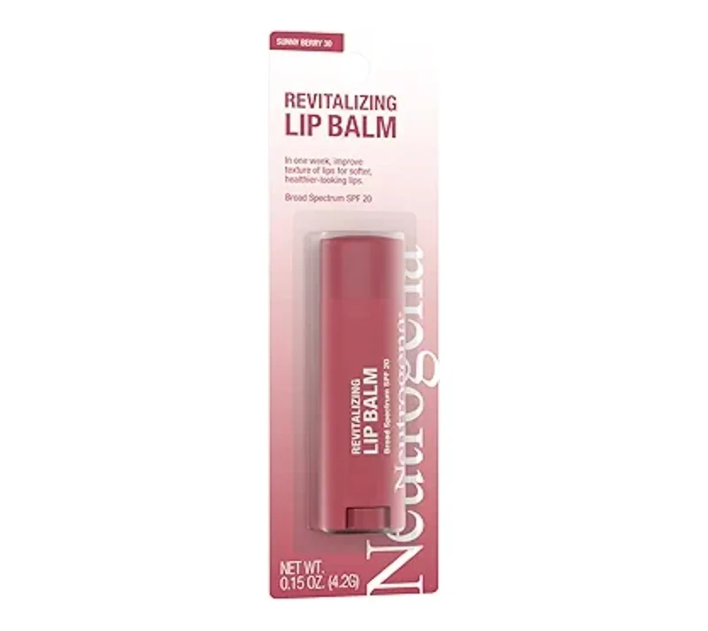 Neutrogena Revitalizing Tinted Lip Balm Broad Spectrum SPF 20 Moisturizing Lip Balm with a Sheer Tint for Softer Sheer Sunny Berry 30, (.15 oz)