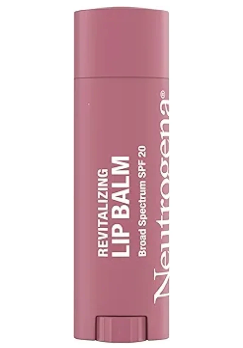 Neutrogena Revitalizing Tinted Lip Balm Broad Spectrum SPF 20 Sunscreen Lip Balm with a Sheer Tint for Softer Sheer Petal Glow 40, (.15 oz)