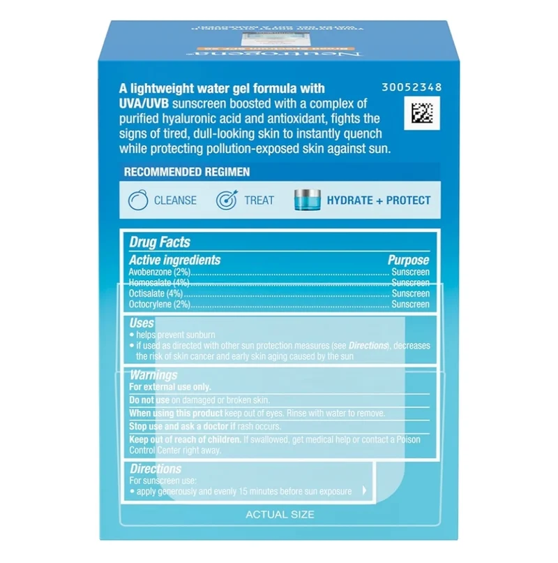 Neutrogena Hydro Boost City Shield Water Gel Face Moisturizer SPF 25 w/ Hyaluronic Acid Oil-Free and Non-Comedogenic (1.7 oz)