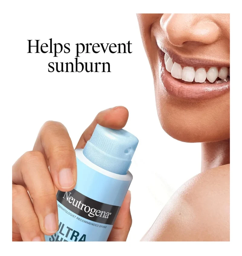 Neutrogena Ultra Sheer Body Mist Sunscreen Spray SPF 70 Non-Greasy & Water Resistant UVA/UVB, 5 oz - Pack of 3