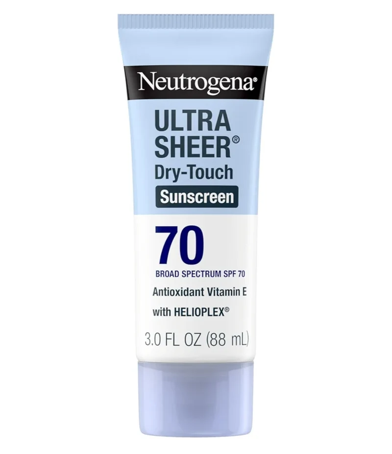 Neutrogena Ultra Sheer Dry-Touch Sunscreen Lotion SPF 70 Water Resistant Oil-Free Matte Finish (Travel Size 3 Fl Oz)