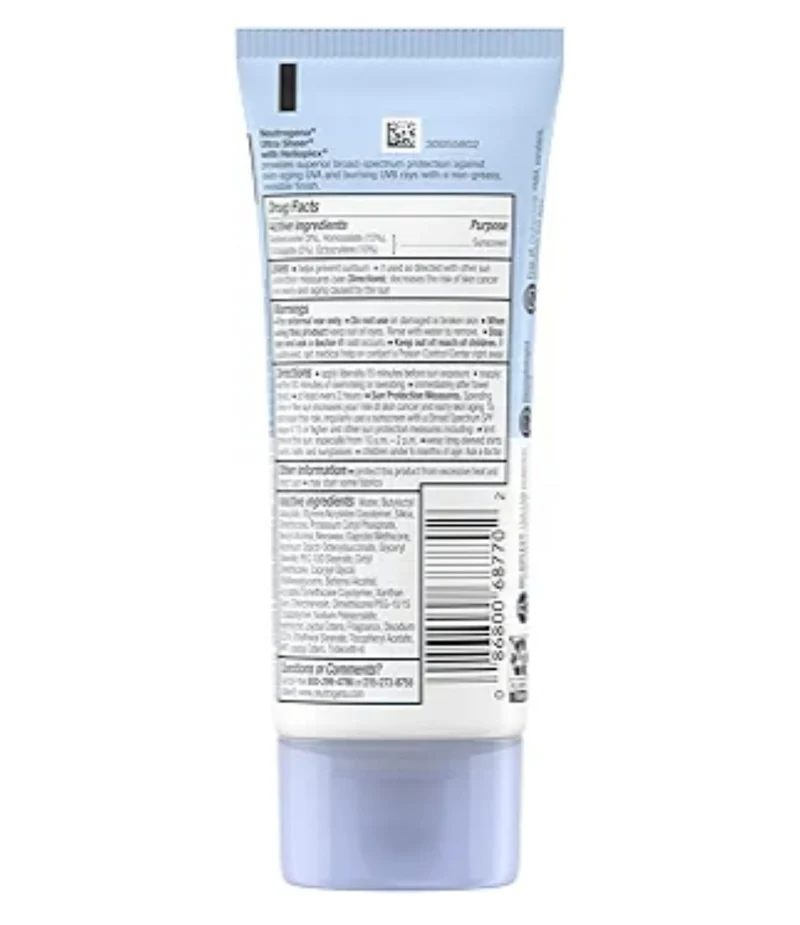 Neutrogena Ultra Sheer Dry-Touch Sunscreen Lotion SPF 70 Water Resistant Oil-Free Matte Finish (Travel Size 3 Fl Oz)