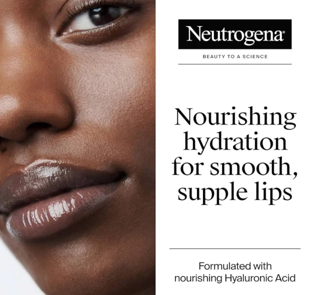 Neutrogena Hydro Boost Hyaluronic Acid Unscented Lip Balm Sheer Ice Nude Sugar Flavor Fragrance Free (Pack of 2)