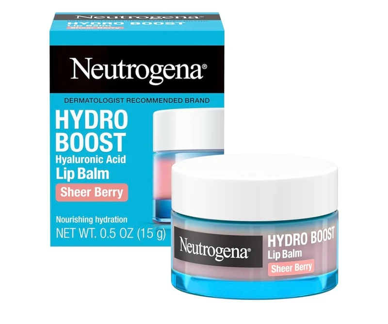Neutrogena Hydro Boost Hyaluronic Acid Lip Balm Sheer Pink Tinted Color - Sweet Sheer Berry,
