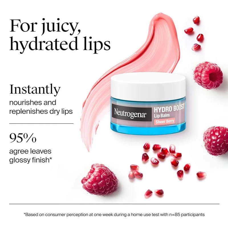 Neutrogena Hydro Boost Hyaluronic Acid Lip Balm Sheer Pink Tinted Color - Sweet Sheer Berry,