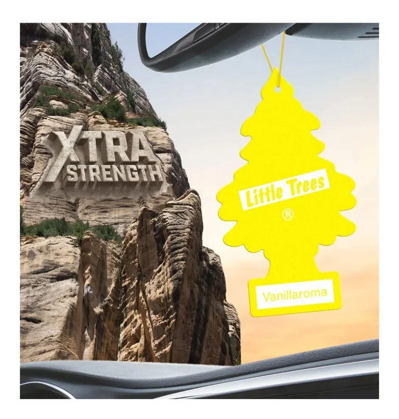 LITTLE TREES Car Air Freshener Xtra Strength Long-Lasting Scent Extra Boost -Vanillaroma (24)