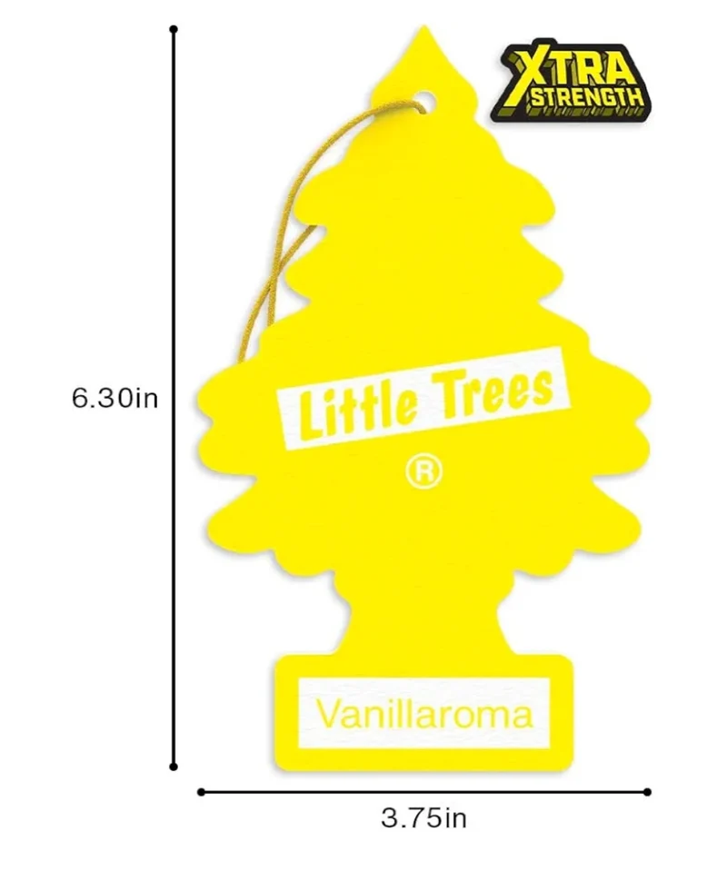 LITTLE TREES Car Air Freshener Xtra Strength Long-Lasting Scent Extra Boost -Vanillaroma (24)