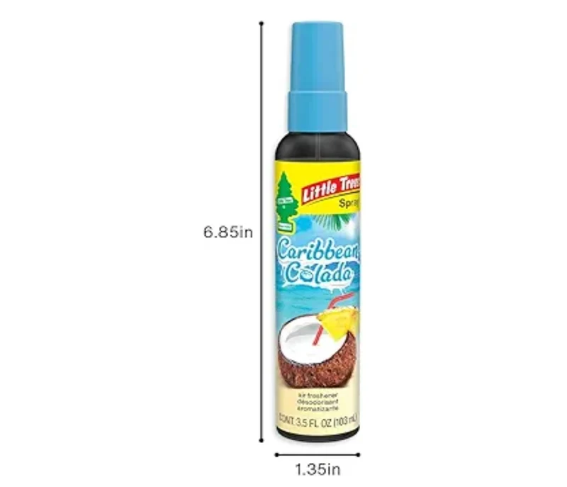 LITTLE TREES Car Air Freshener Spray Long-Lasting Scent On-the-go Freshness -Caribbean Colada (6)