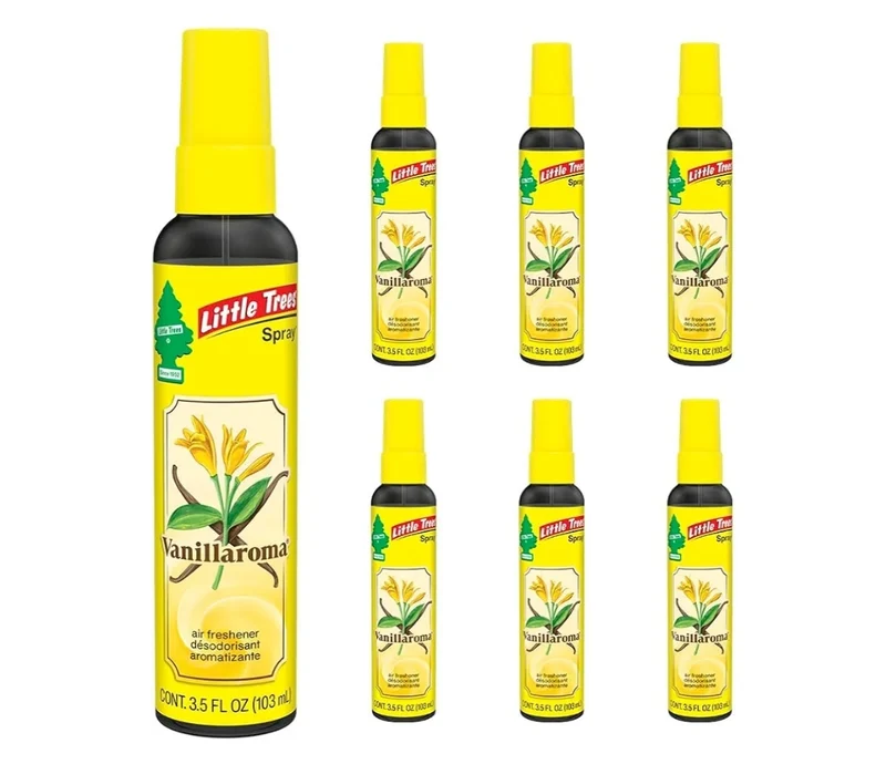 LITTLE TREES Car Air Freshener Spray Long-Lasting Scent On-the-go Freshness -Vanillarom (6)