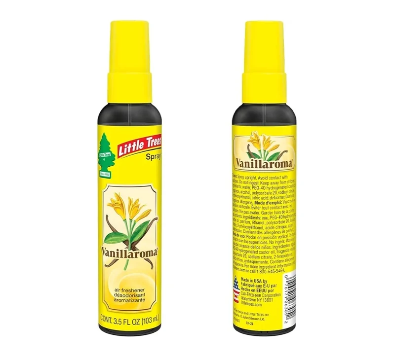 LITTLE TREES Car Air Freshener Spray Long-Lasting Scent On-the-go Freshness -Vanillarom (6)