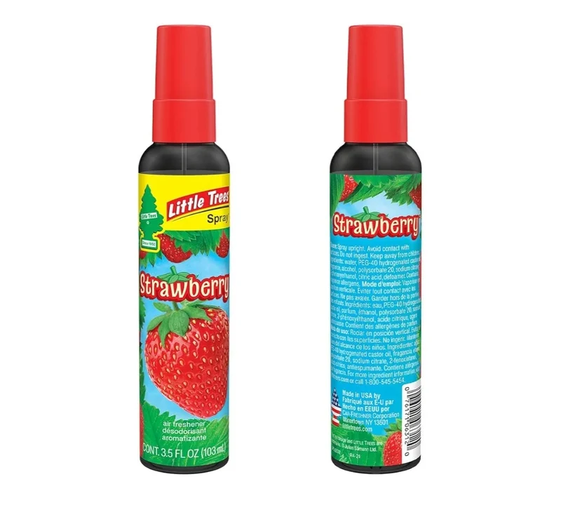 LITTLE TREES Car Air Freshener Spray Long-Lasting Scent On-the-go Freshness -Strawberry (6)