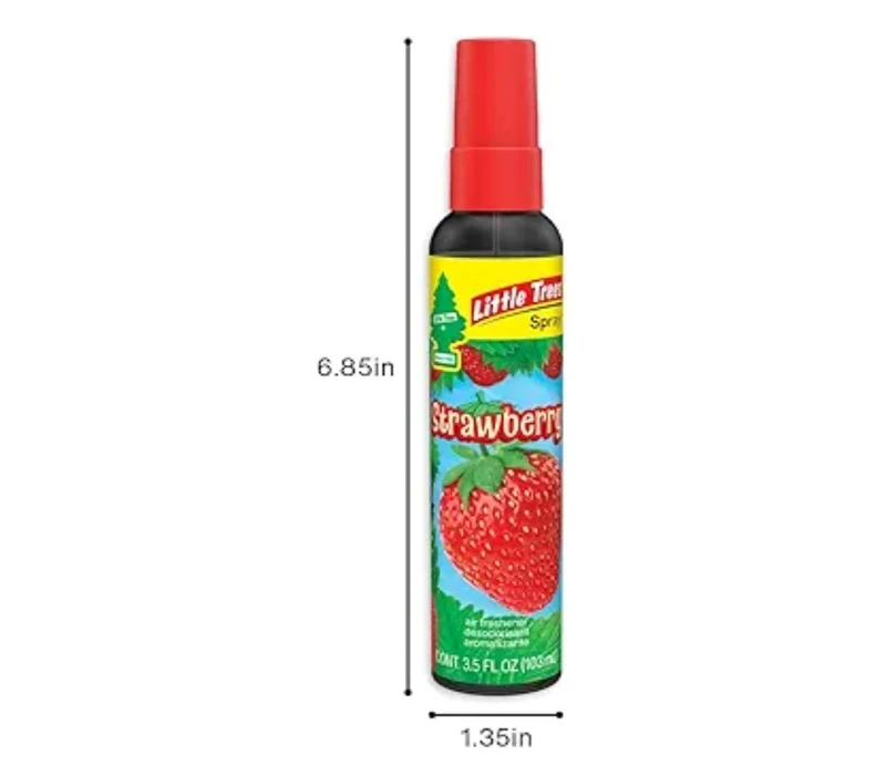 LITTLE TREES Car Air Freshener Spray Long-Lasting Scent On-the-go Freshness -Strawberry (6)