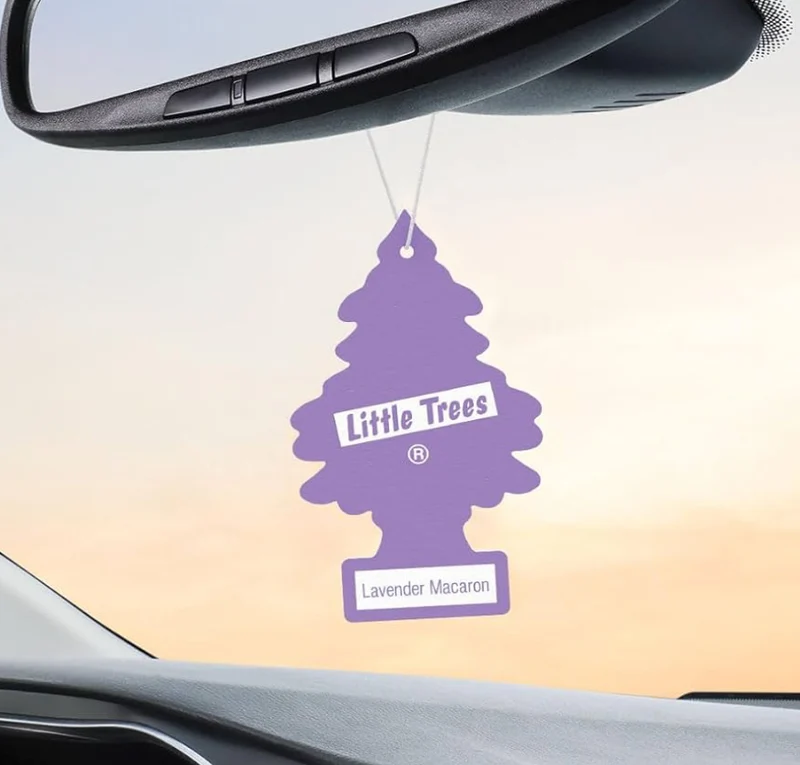 LITTLE TREES Car Air Freshener Hanging Tree Long Lasting Scent- Lavender Macaron (24)