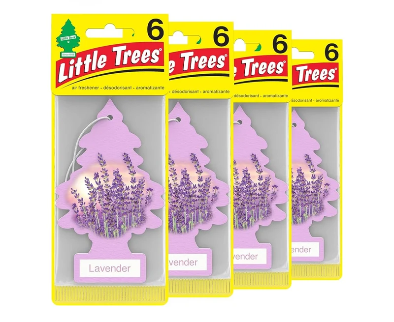 LITTLE TREES Car Air Freshener Hanging Tree Long Lasting Scent - Lavender (24)
