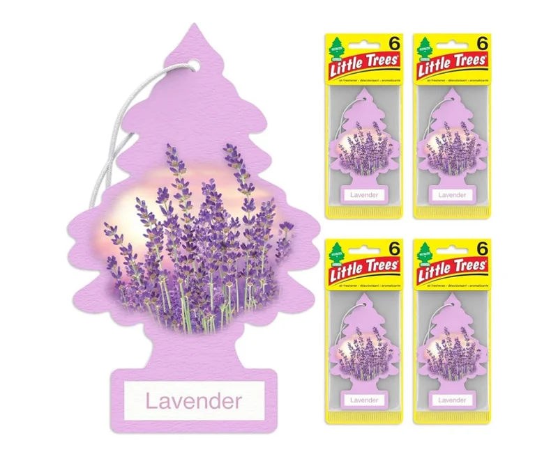 LITTLE TREES Car Air Freshener Hanging Tree Long Lasting Scent - Lavender (24)