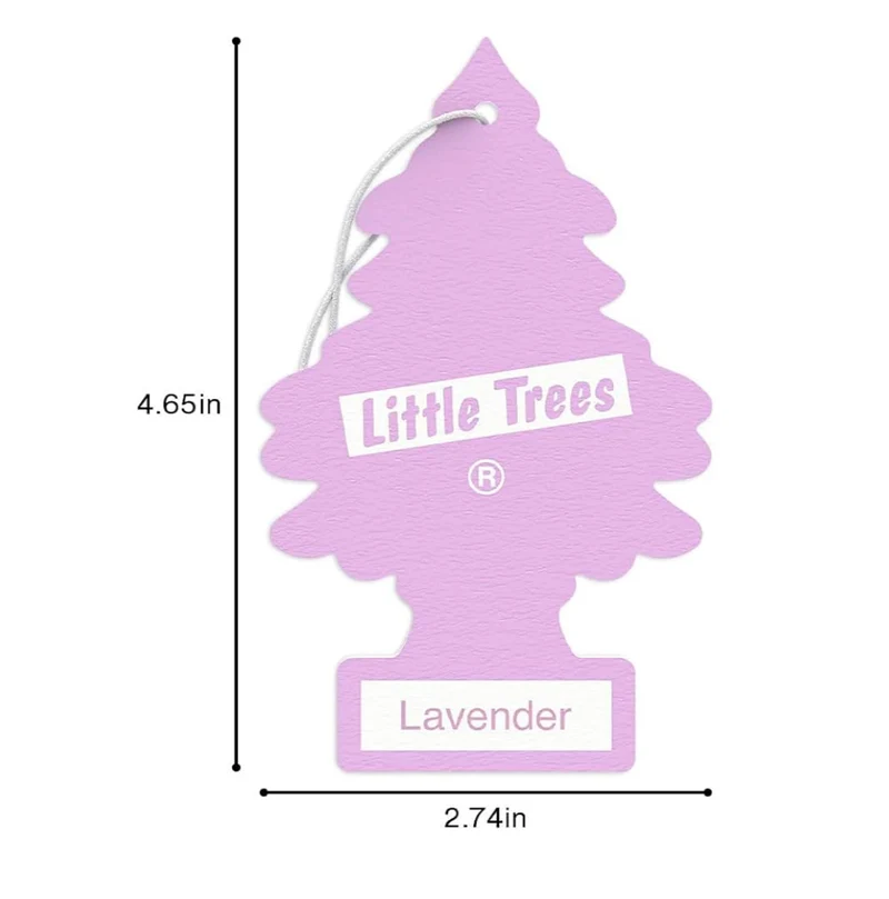 LITTLE TREES Car Air Freshener Hanging Tree Long Lasting Scent - Lavender (24)