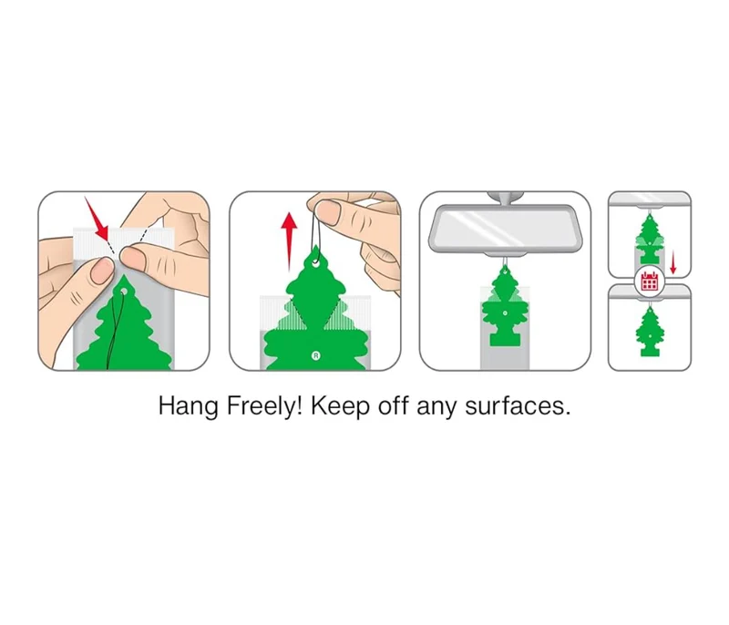 LITTLE TREES Car Air Freshener Hanging Tree Long Lasting Scent - Lavender (24)