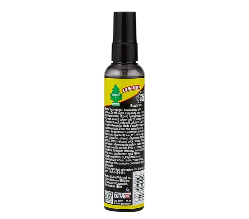 LITTLE TREES Car Air Freshener Spray Long-Lasting Scent- On-the-go -Black Ice (6)