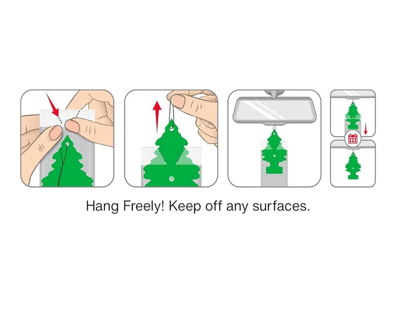 LITTLE TREES Car Air Freshener Hanging Tree Long Lasting Scent -Jasmine(24)