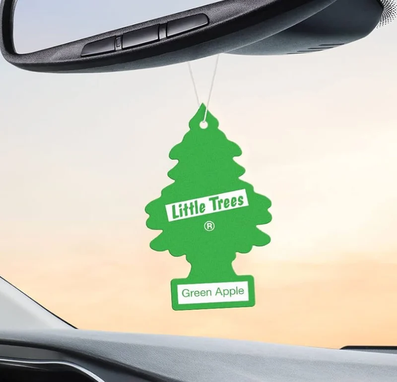 LITTLE TREES Car Air Freshener Hanging Tree Long Lasting Scent - Green Apple (24)