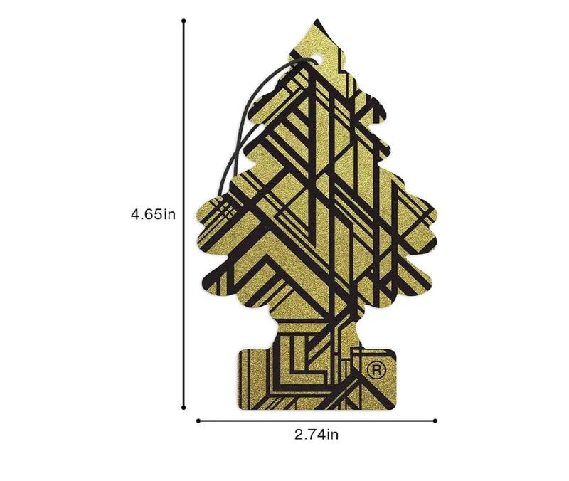 LITTLE TREES Car Air Freshener Hanging Tree Long Lasting Scent-Gold (24)