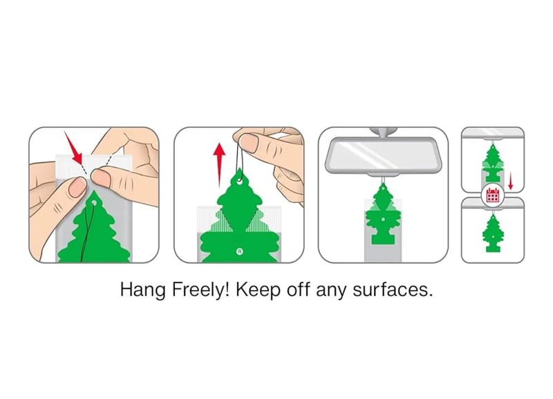 LITTLE TREES Car Air Freshener Hanging Tree Long Lasting Scent-Gold (24)
