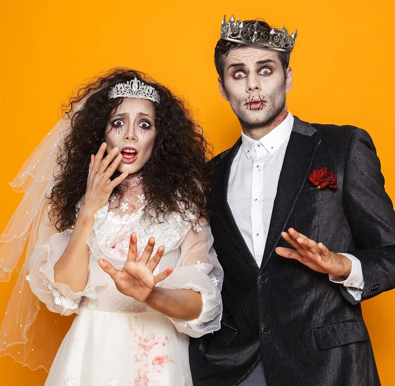 2 Pcs Homecoming King Crown Metal Crystal Royal Tiara Crown for Men Women Bridegroom Bride Princess Wedding Halloween