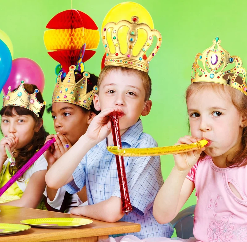 12 PCS Foam Princess Tiaras Crown for Kids 928 Pieces Gem Stickers 12 Gem Rings Craft Making Kits Birthday Party Favors