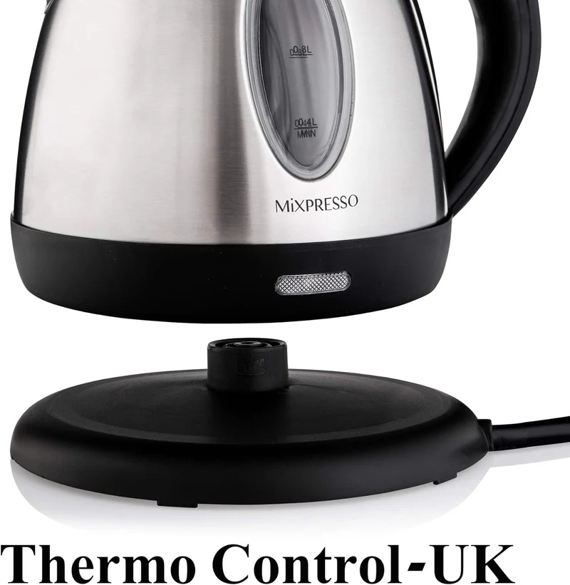 Mixpresso 1.2L Stainless Steel Small Electric Kettle, Cordless 1500w Fast Boiling Pot, Portable Hot Water Electric Tea Kettle With Boil Dry Protection & Auto Shut-Off