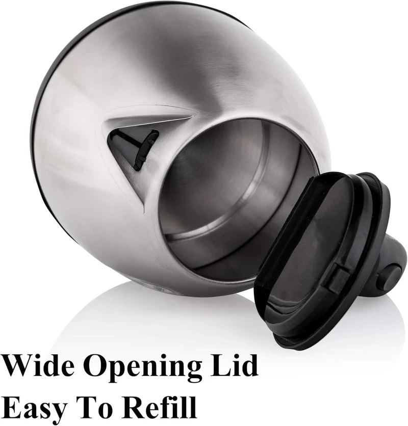 Mixpresso 1.2L Stainless Steel Small Electric Kettle, Cordless 1500w Fast Boiling Pot, Portable Hot Water Electric Tea Kettle With Boil Dry Protection & Auto Shut-Off