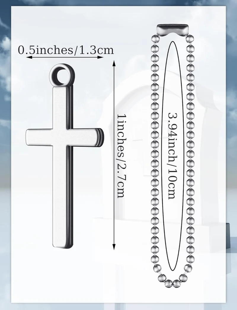 Cross Pendant Silver Pendant Mini Cross Charm Alloy Necklace Charms Christmas 50 Pieces 50 Pieces Chain, Jewelry Making, Bracelet, Key Chain, Antique, Tiny Charms, Christmas Crafts, DIY, Hanging