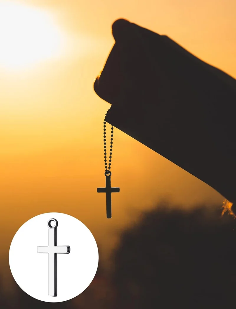 Cross Pendant Silver Pendant Mini Cross Charm Alloy Necklace Charms Christmas 50 Pieces 50 Pieces Chain, Jewelry Making, Bracelet, Key Chain, Antique, Tiny Charms, Christmas Crafts, DIY, Hanging