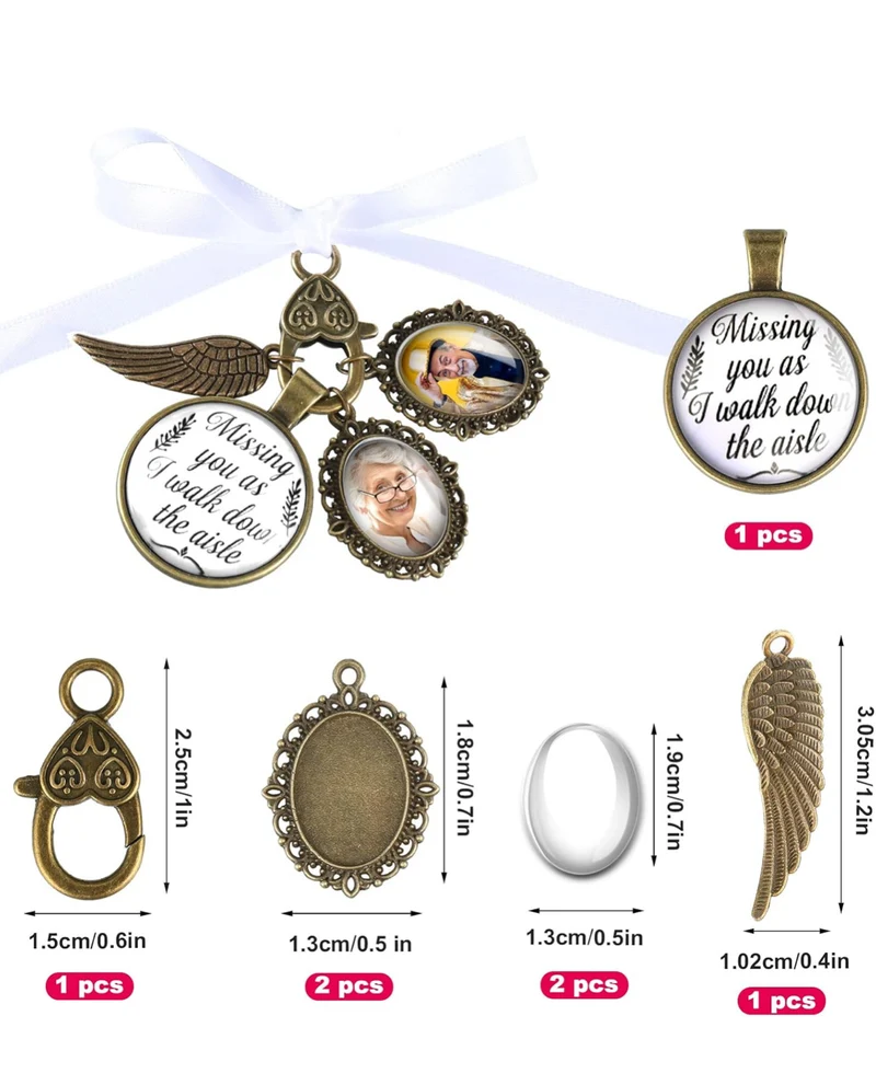 Wedding Bouquet Photo Charms Bridal Bouquet Charm Wedding Accessory